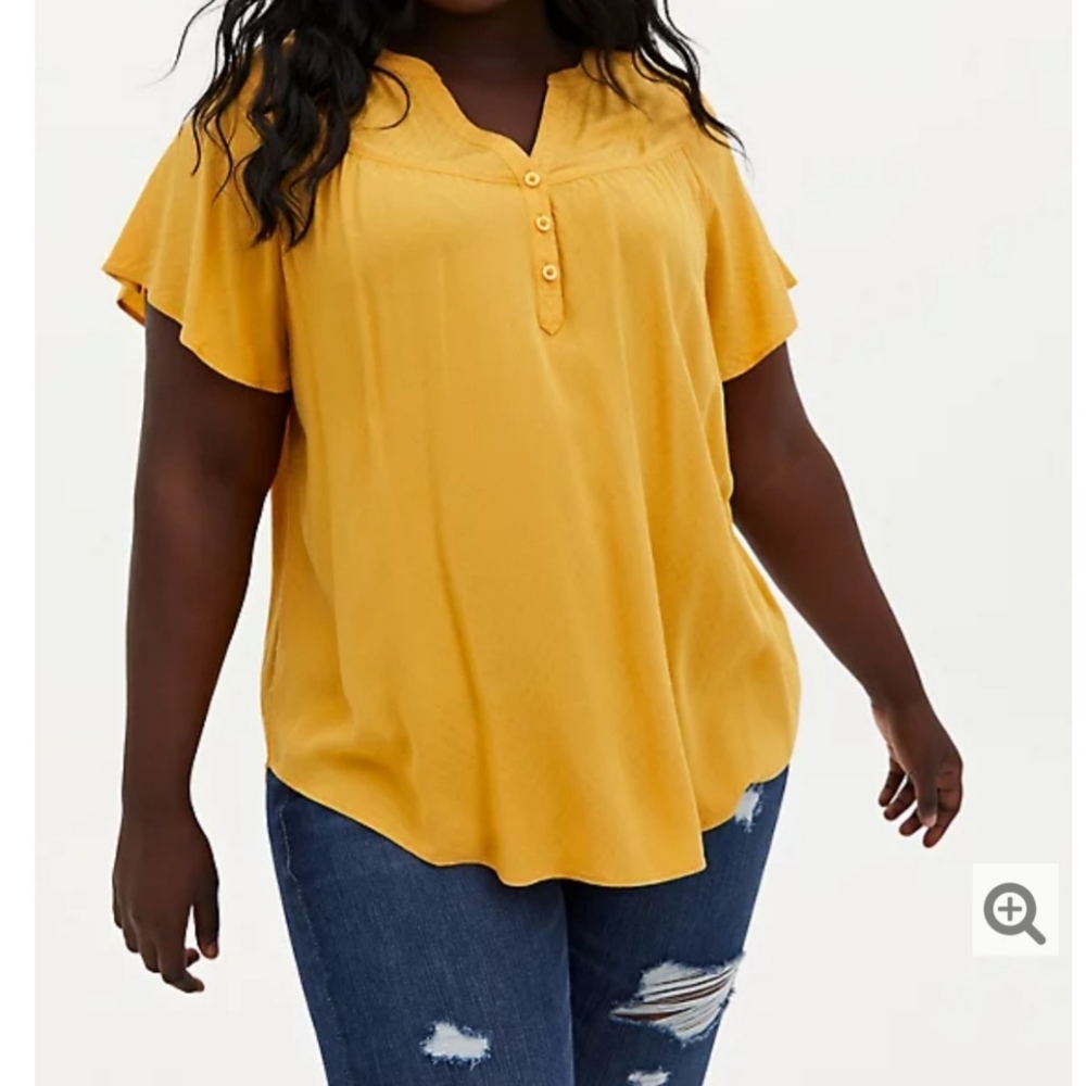 TORRID 00 Cute Yellow Blouse
